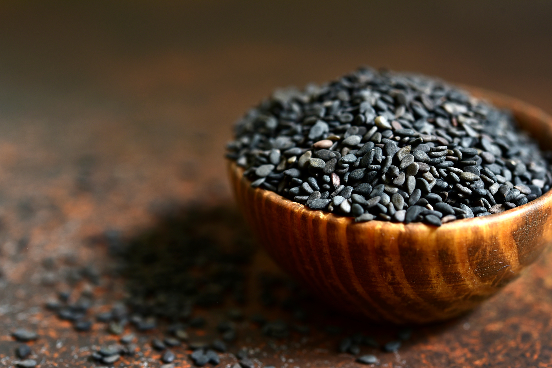 Bowl with Black Sesame Seeds